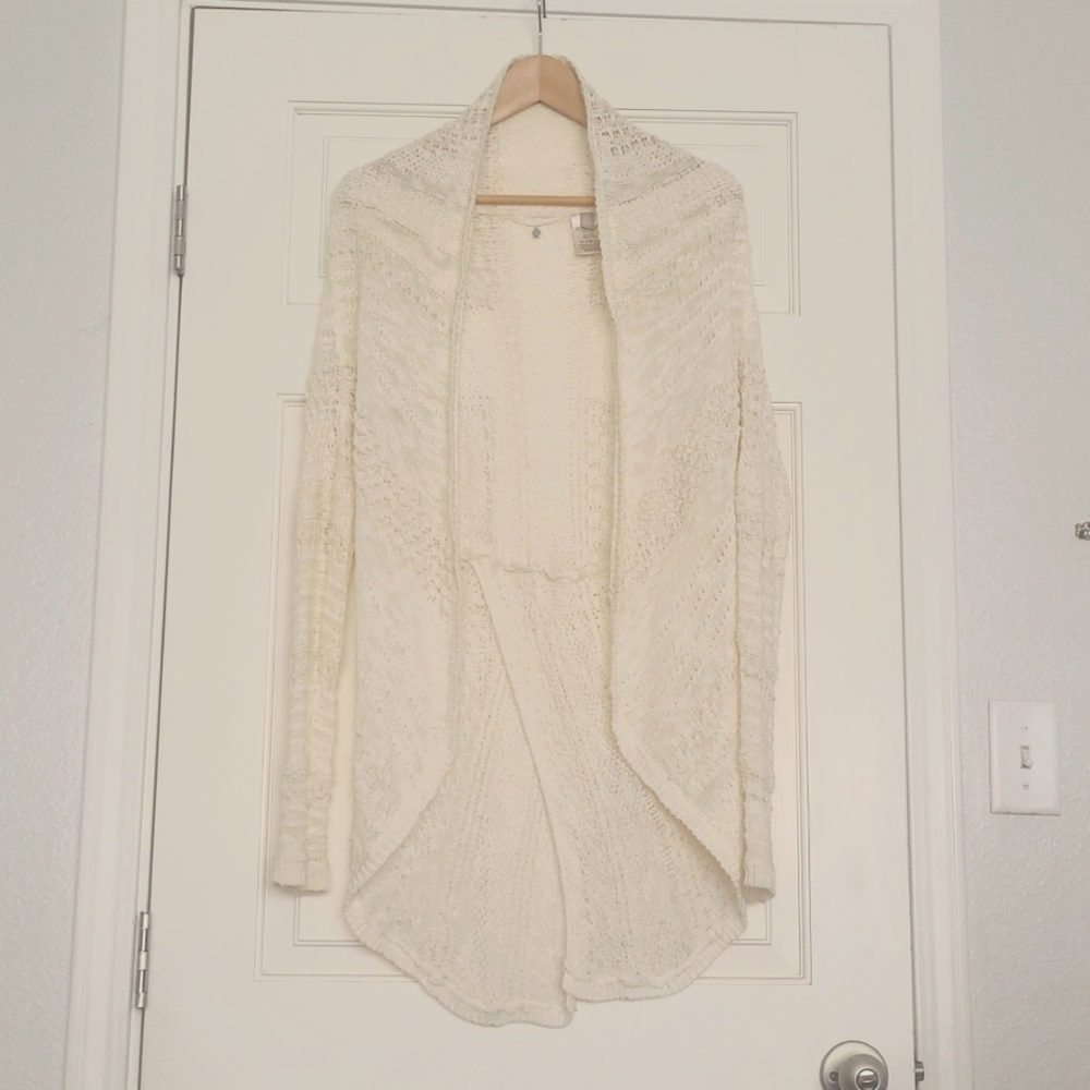 Knitted & knotted cream cardigan XS S